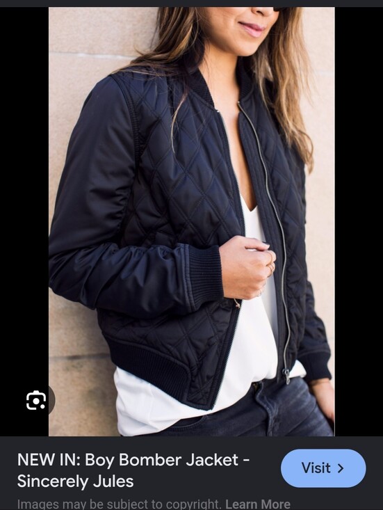 Sincerly Jules Jackets & Blazers - Sincerely Jules Black Bomber Jacket